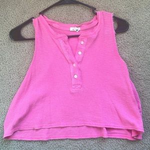 Aerie sunspun waffle tank top